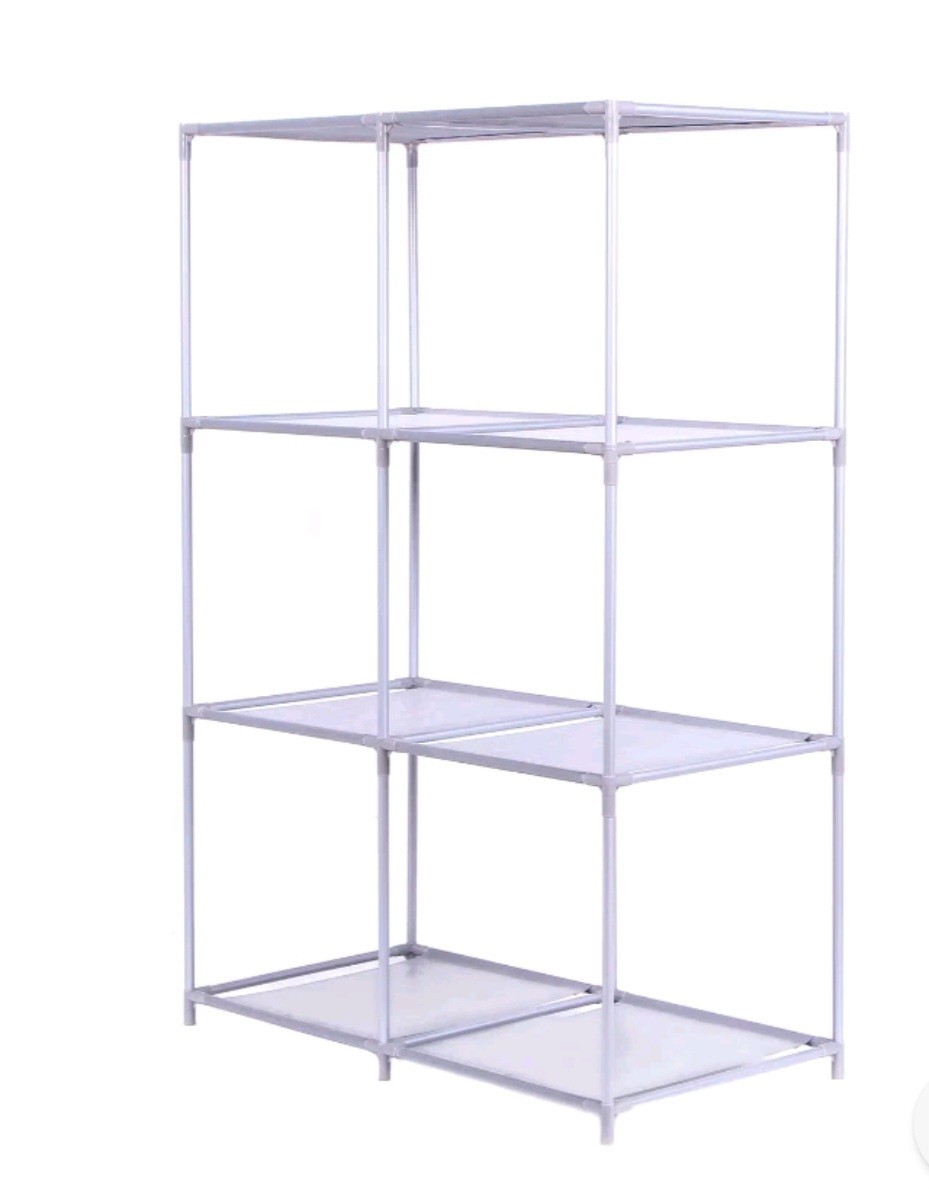 6-Cube Storage Rack Easy Assembly Color Gray. Organizer