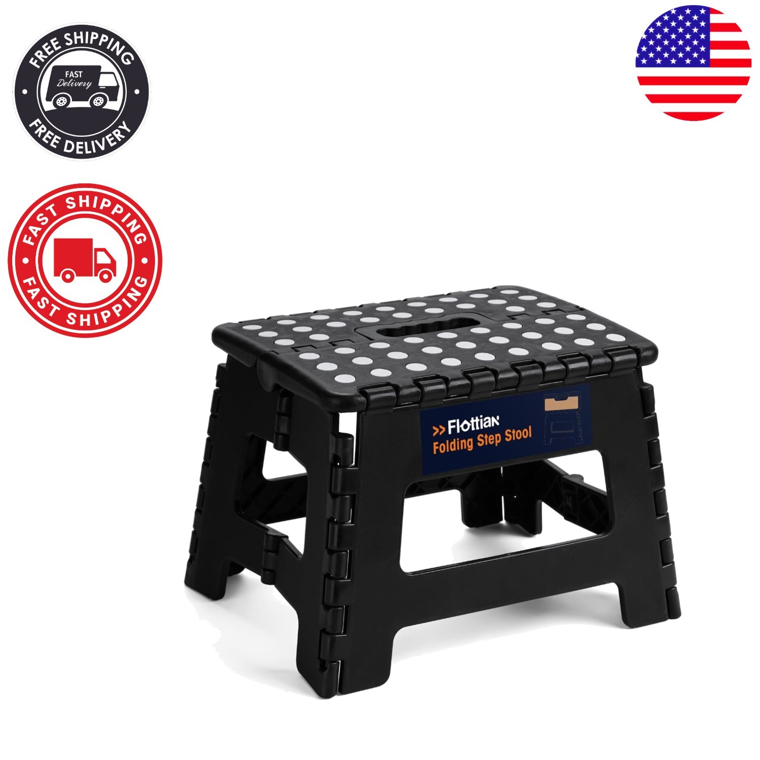 Versatile Non-Slip Folding Step Stool – Ideal for Home Use, 300 lbs Capacity