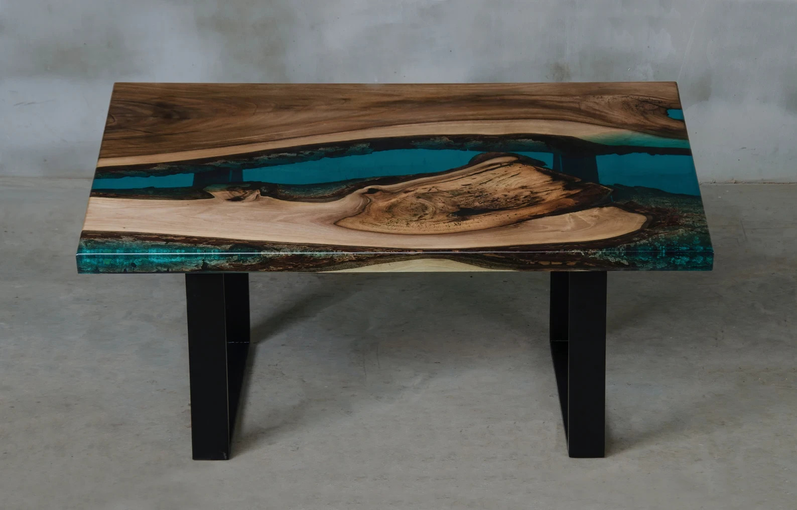 Coffee Table Solid Wood Epoxy Resin Side Table Live Edge Rivertable Loft Table