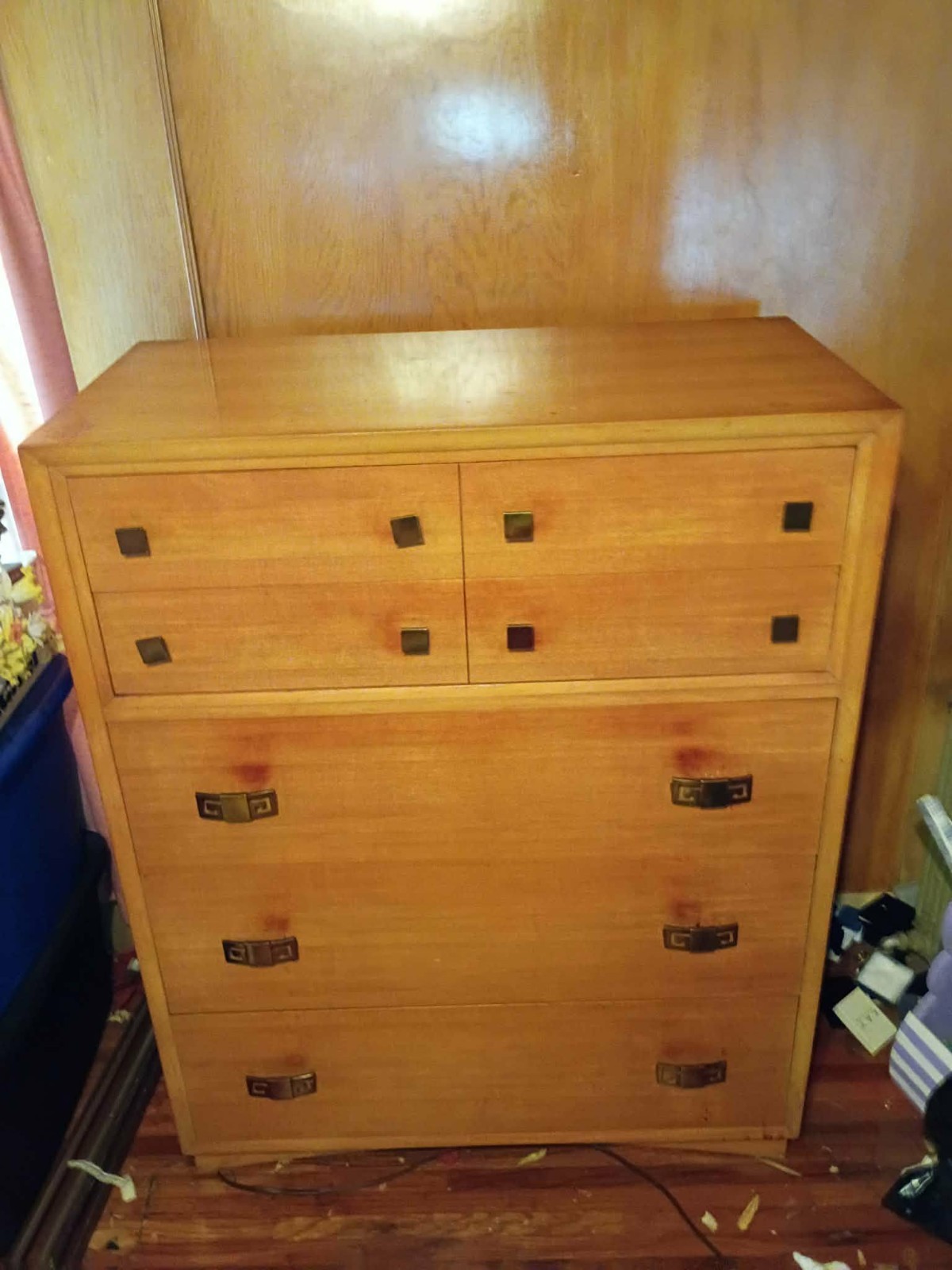 Vintage 1950s Thomasville Blonde Bedroom Set – Highboy & Vanity MCM