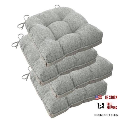 Chair Cushions for Dining Chairs 18″ x 18″ x 3″ Set of 4 Grey | Non Light Grey