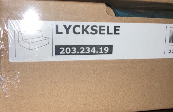 IKEA LYCKSELE Sleeper Sofa Cover, Teal/ Vallarum Turquoise, 203.234.19, NEW