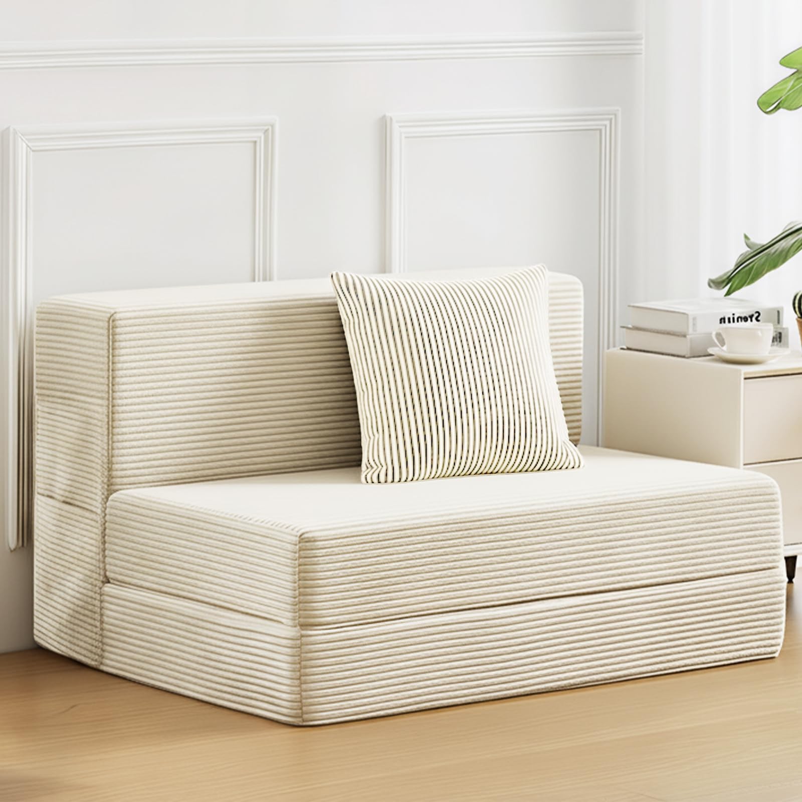 JKMAX Twin Size Folding Sofa Bed – 4 In 1 Convertible Sleeper Chair Pillow