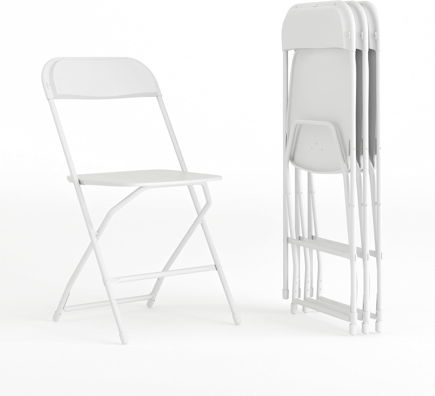 Hercules Series Plastic Folding Chair – White – 4 Pack 650LB Weight Capacity