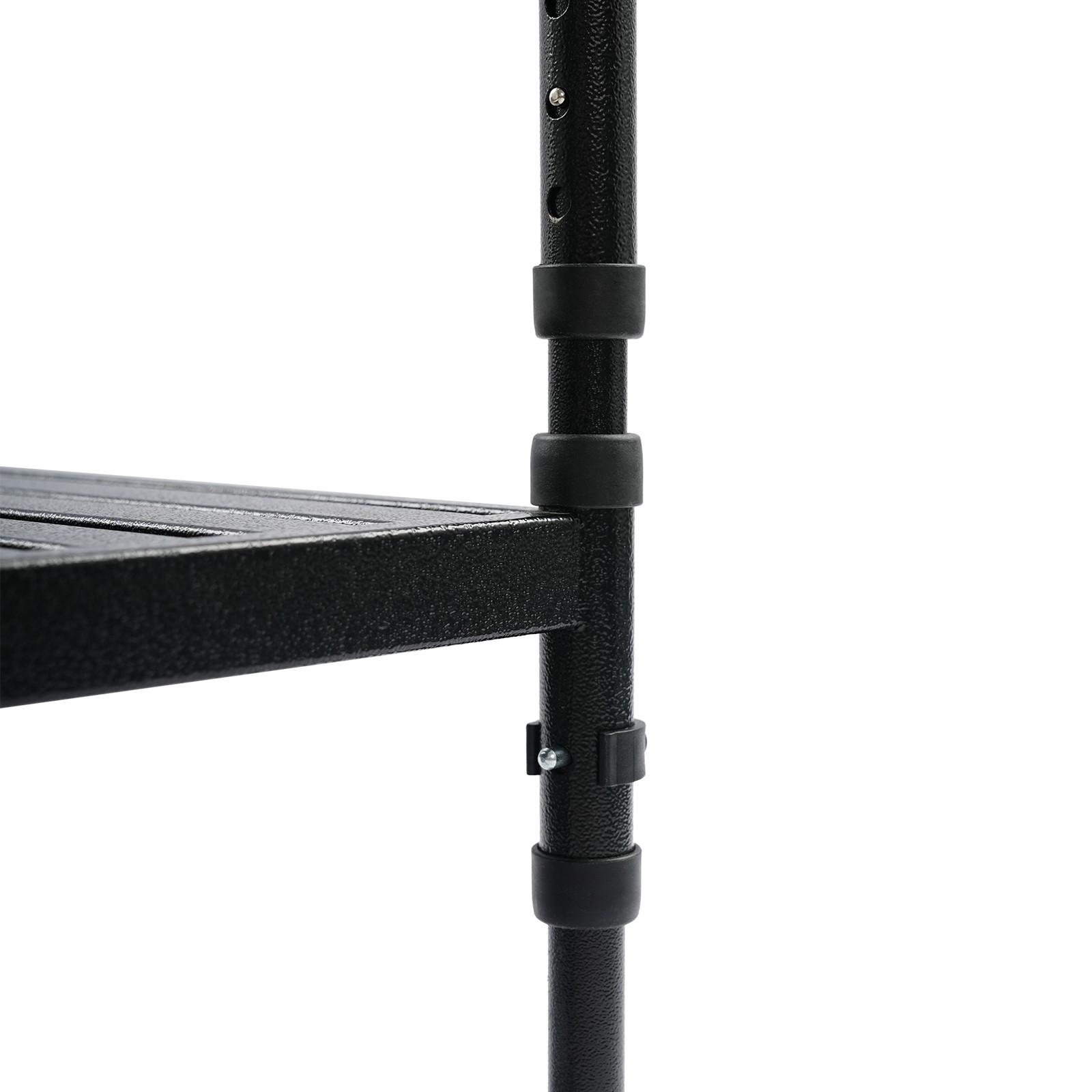 2 Steps Stool with Handle, Adult Ramp with Handrail, Metal Stepping Stool