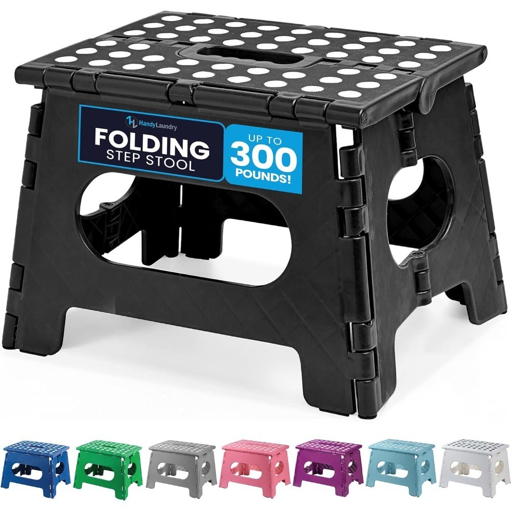 Folding Step Stool – Sturdy Enough Collapsible Stool to Support Adults – Opens