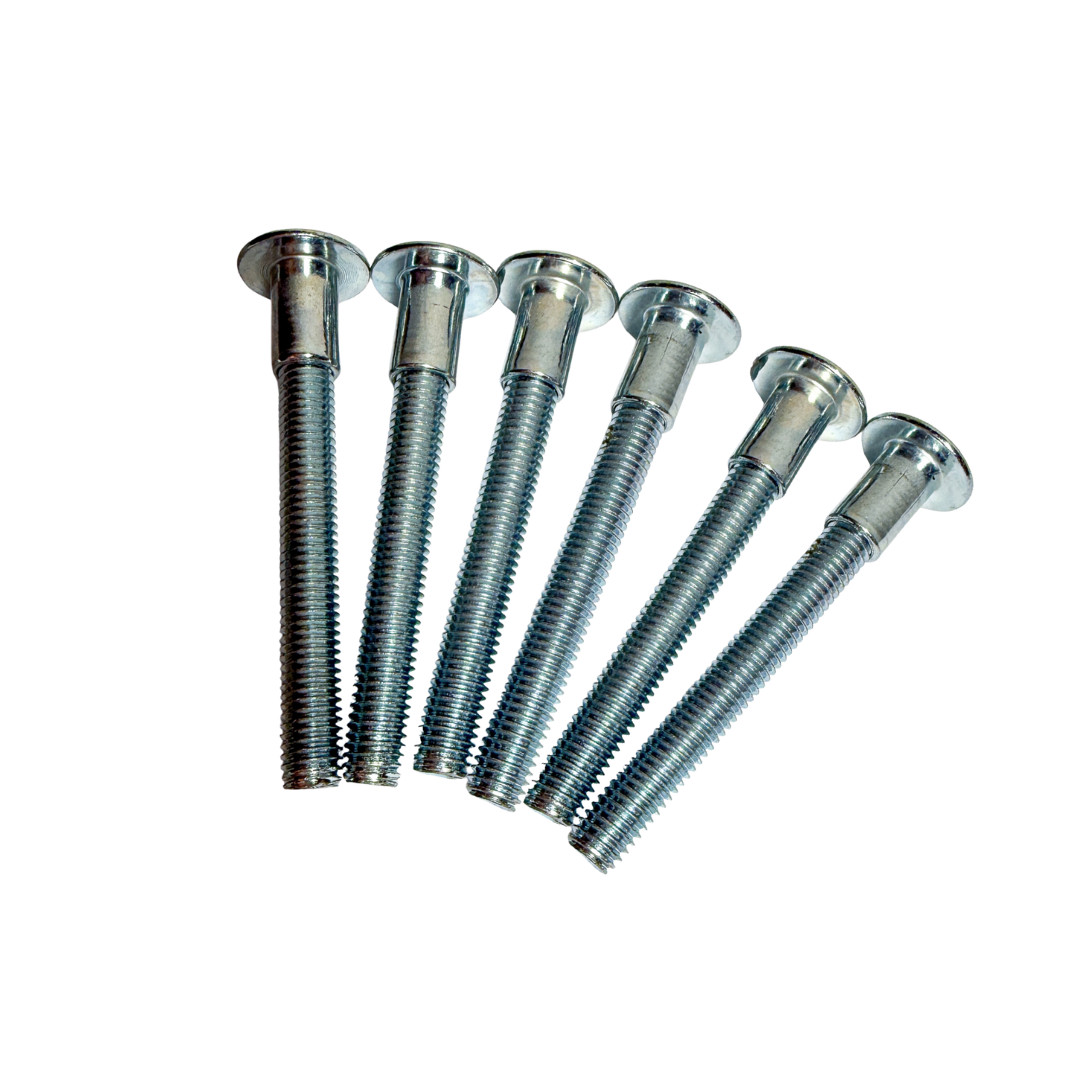 6 IKEA Threaded Pin Pins M8 65mm + 6 Metric Sleeve Nuts Part # 100033 104864