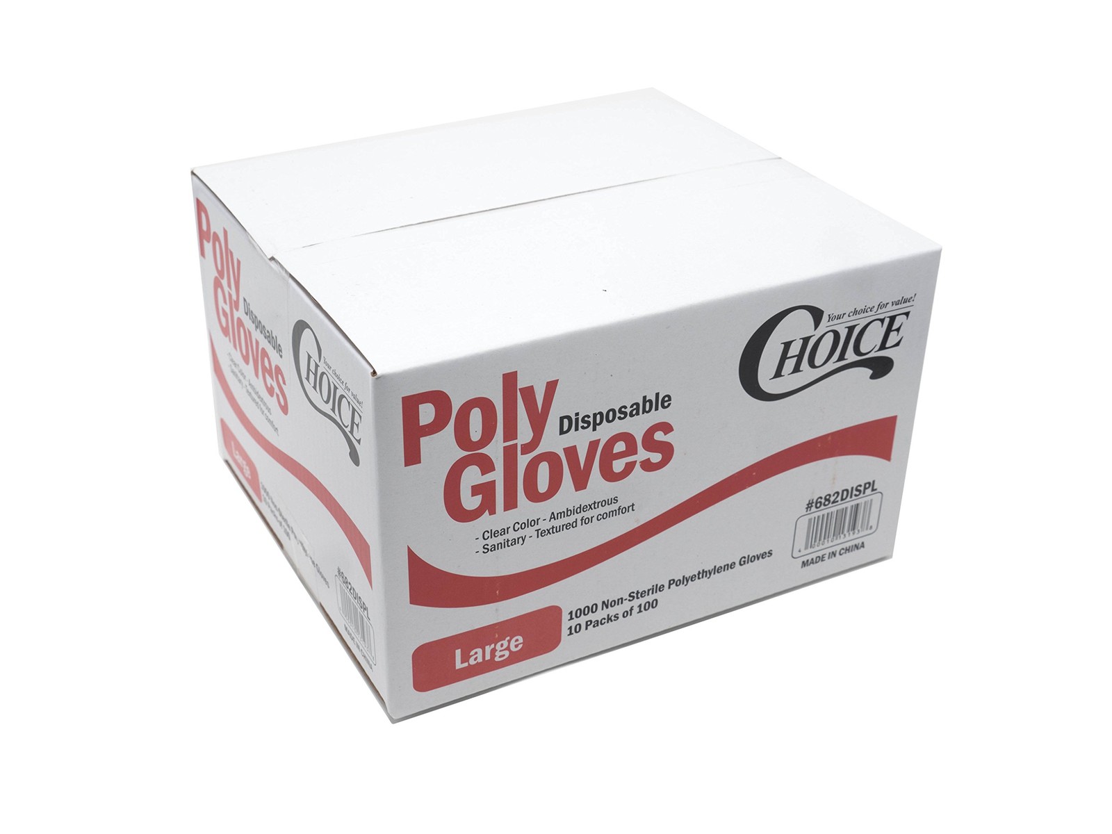 Choice Poly Disposable PE Gloves – Large – Pack of 1000