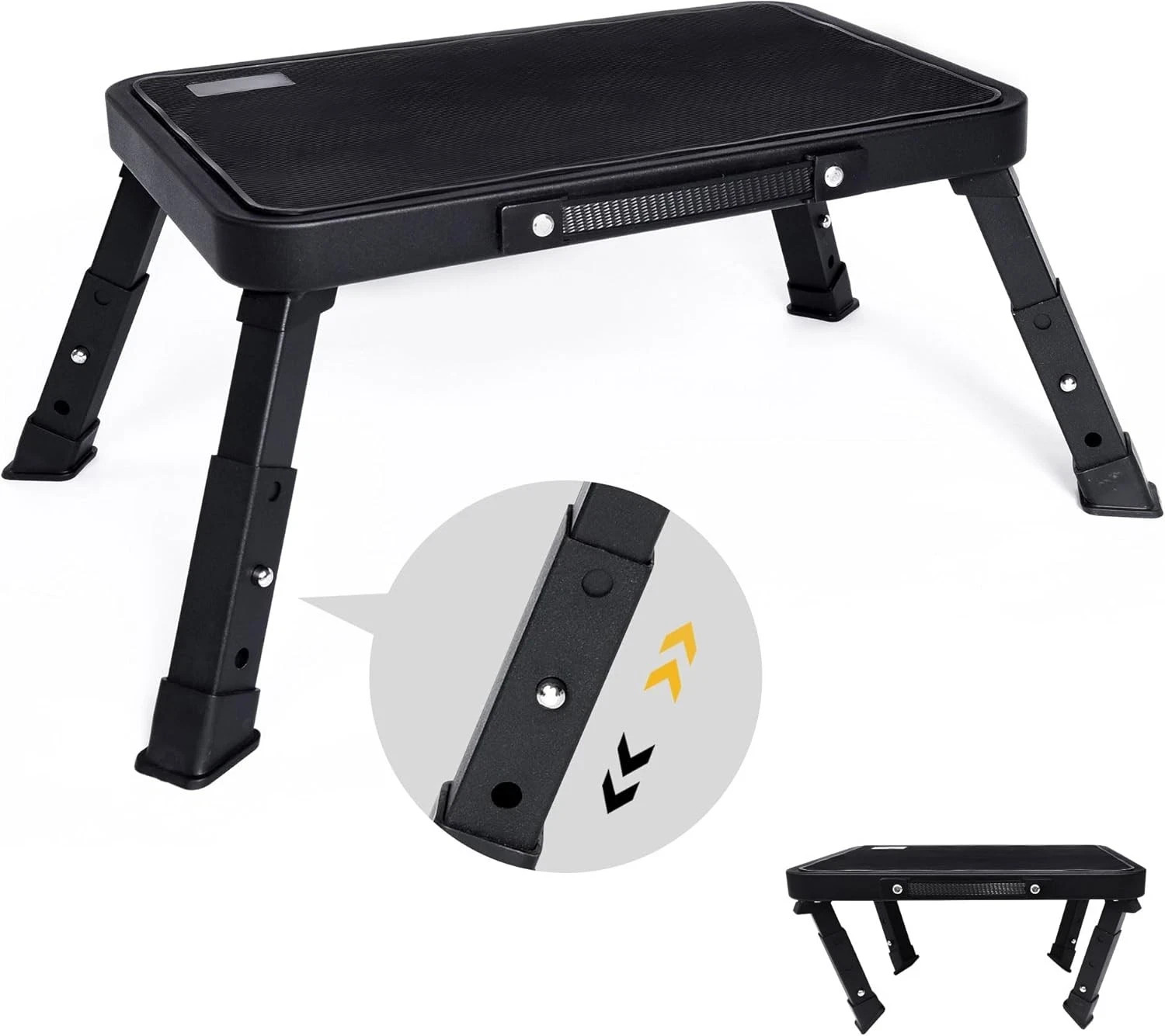 Step Stool Adjustable Folding Stools for Adults and Seniors Foldable Ladder