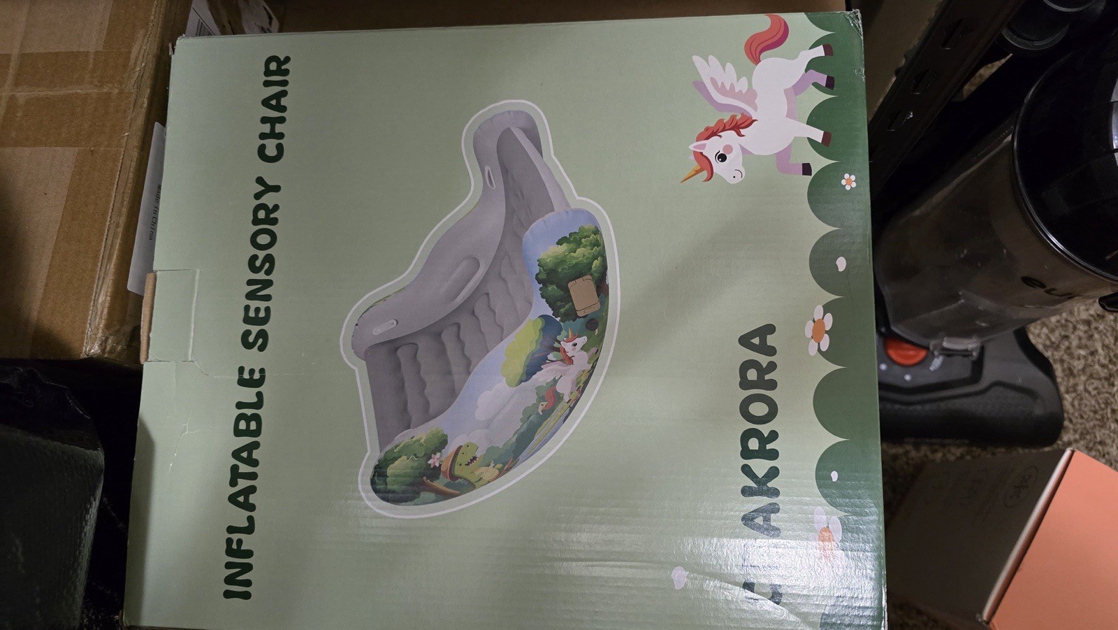 AKRORA Inflatable Unicorn Chair for Kids PVC 100 lb Max Model AIR-01