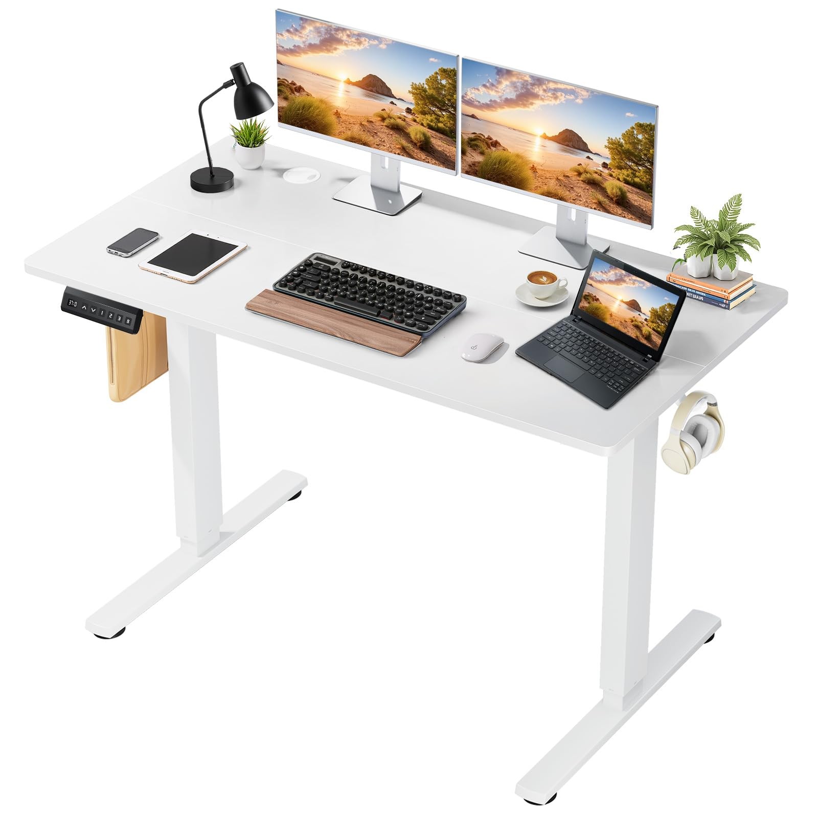48 x 24 in Electric Standing Desk – Memory Height Adjustable Ergonomic Sit-to-St