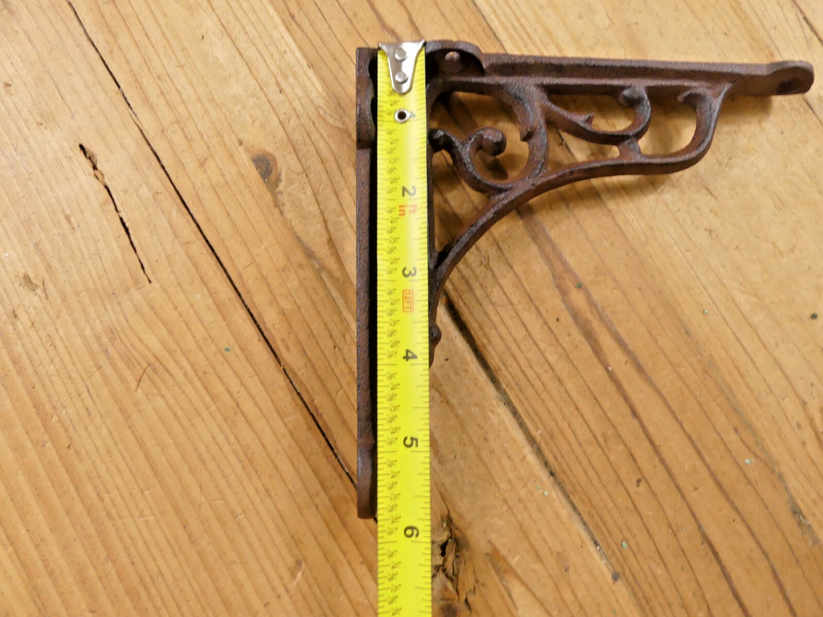 8 Antique Style Vine Shelf Brace Wall Bracket Cast Iron Corbel 6″ X 6 1/2″ Brace