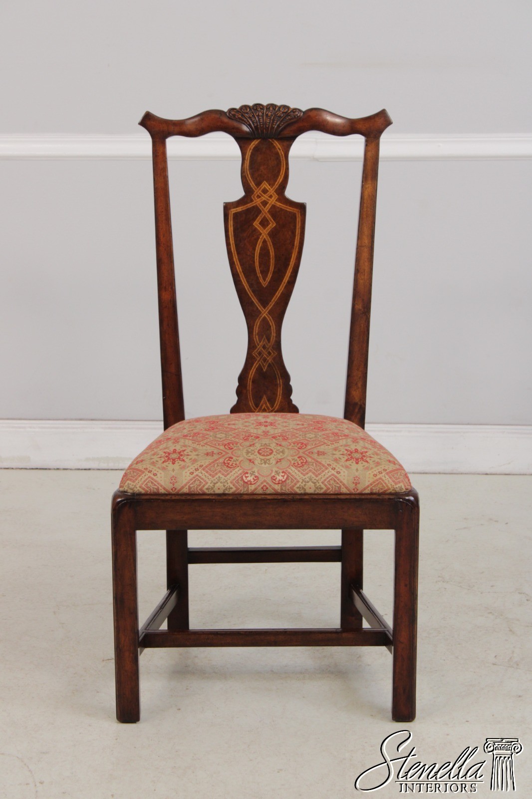 L73869: Set of 10 JONATHAN CHARLES Mahogany Chippendale Style Dining Chairs