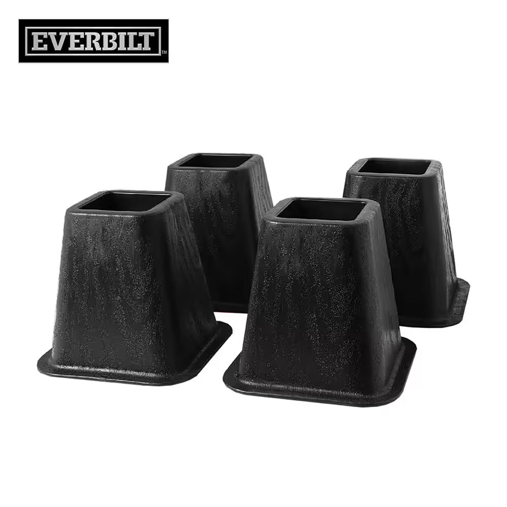 NEW 6 in Bed Risers Set of 4 – Heavy Duty Lift for Extra Storage & Stability