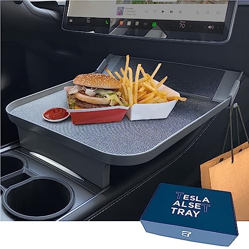 Tesla Accessories Center Console Alset Tray for Model Y 3, Food Eating Table,