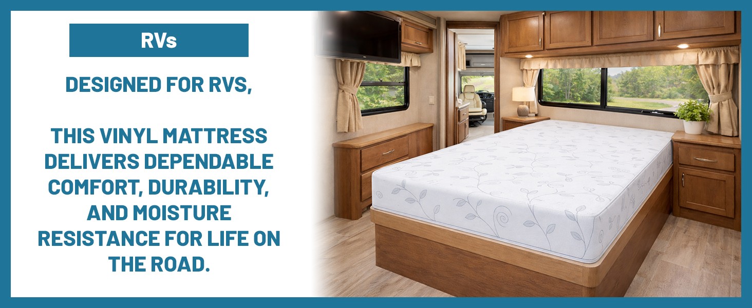 4-Inch High Density Foam RV Mattress Replacement, Medium Firm, Travel Camper
