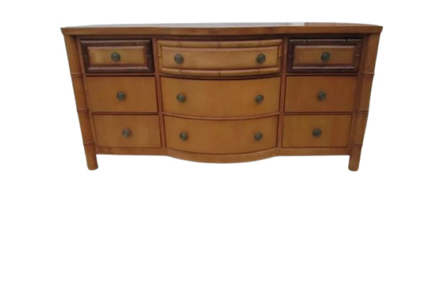 Tommy Bahama Style Wood Dresser 9 Drawer Maple