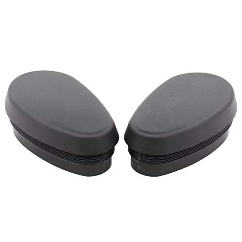 Black Pair Oval Running Board End Caps for Dodge Ram 1500 2500 3500 4500 5500
