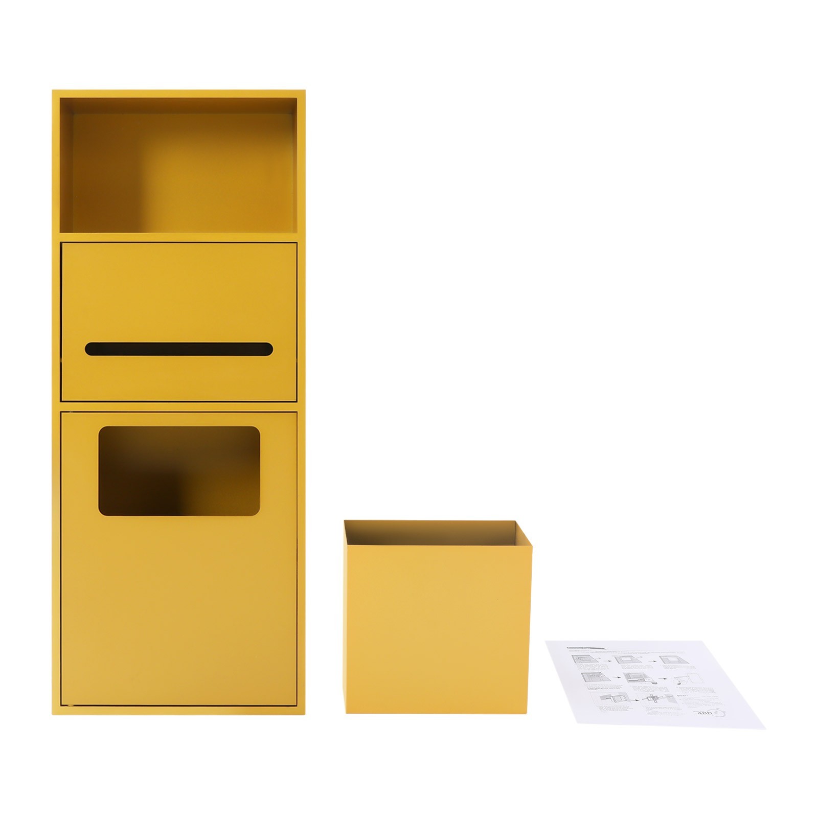 Shower Bathroom Trash Can, In-wall Trash Bin Cabinet, Storage Cabinet gold