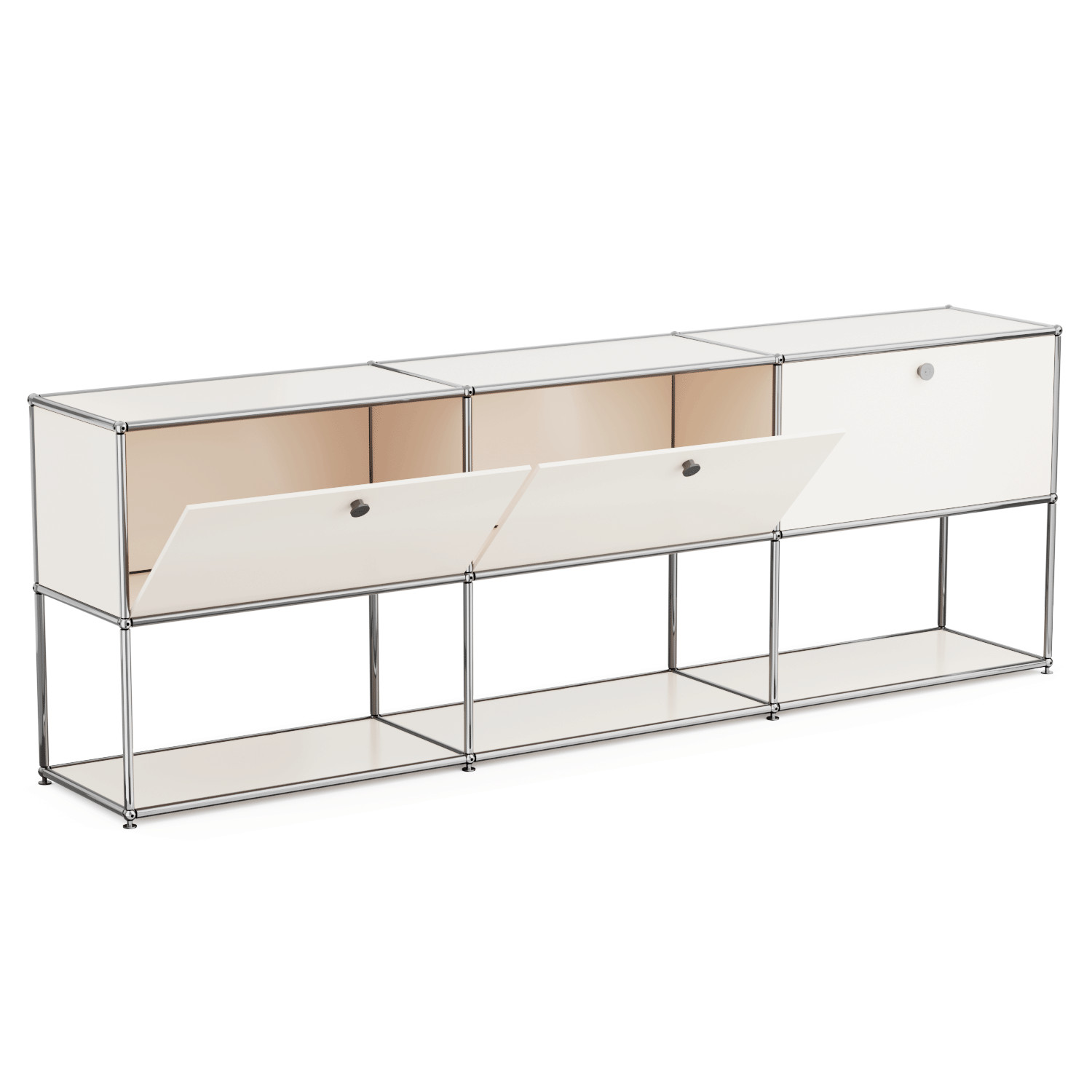 USM Haller Style Modern Storage Cabinet Free-Standing Shelf Modular Type G 6Cell