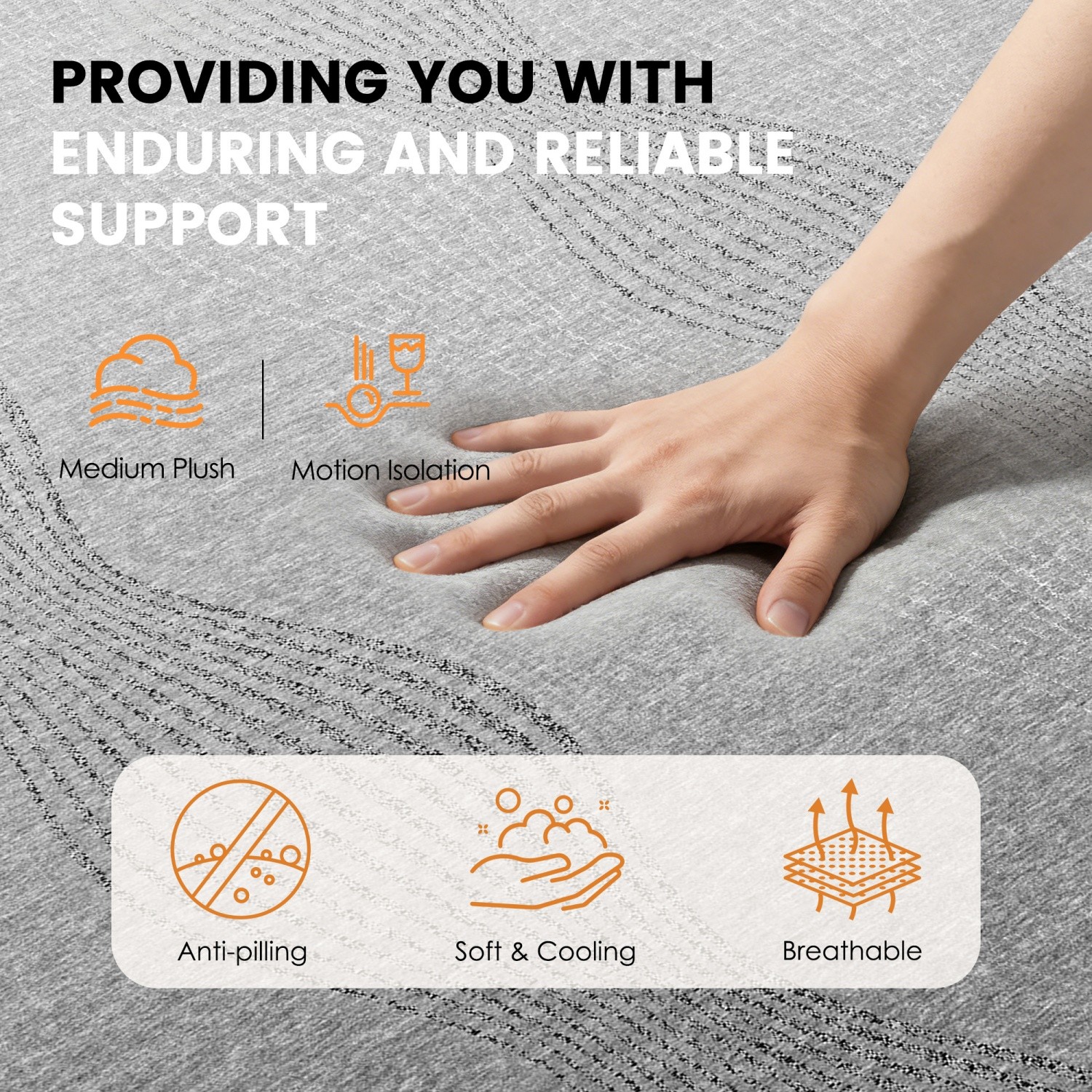14″ Full/Queen/King Size Memory Foam Mattress Medium Soft CertiPUR-US Certified