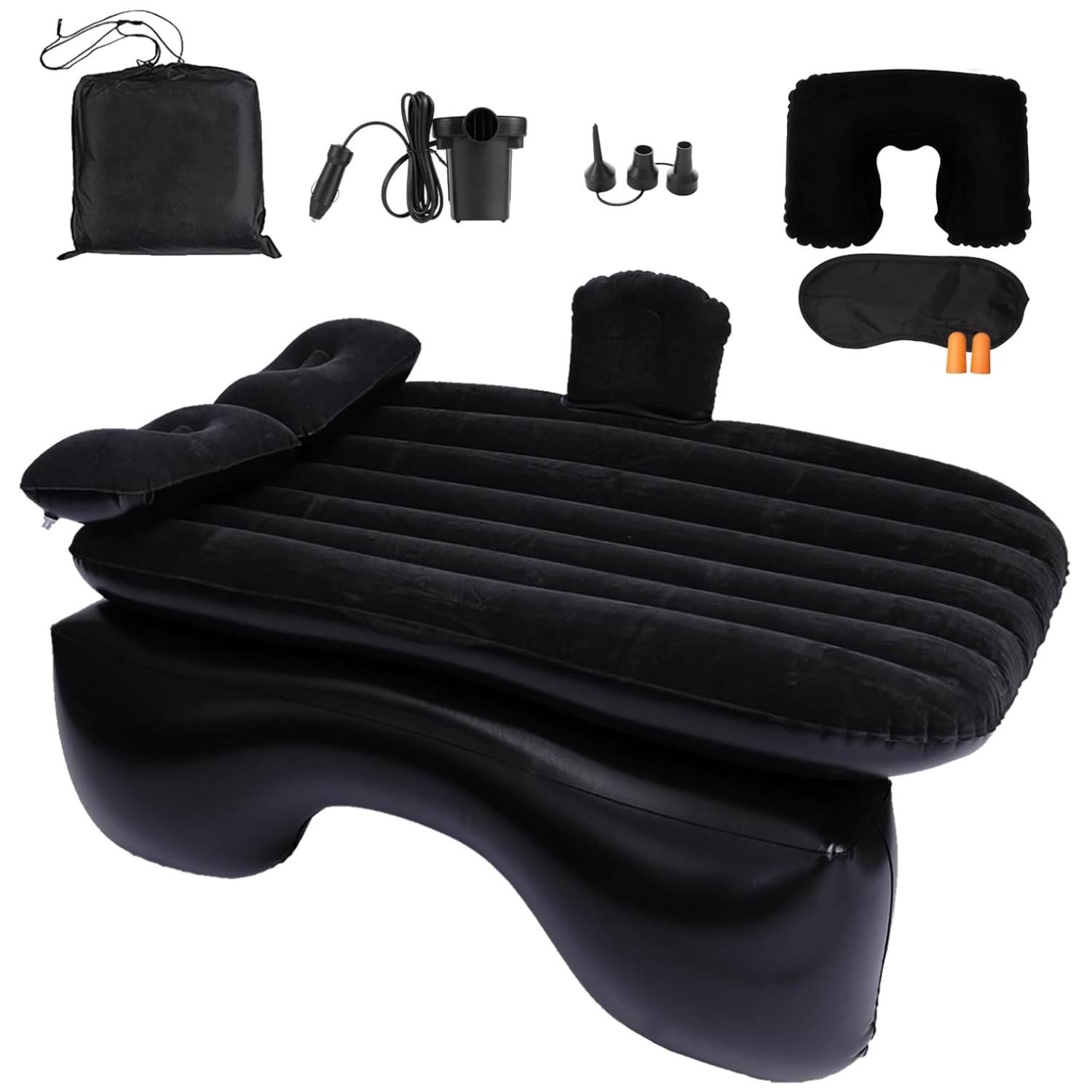 Portable Car Air Mattress with Pump, 55″x35″ SUV Bed