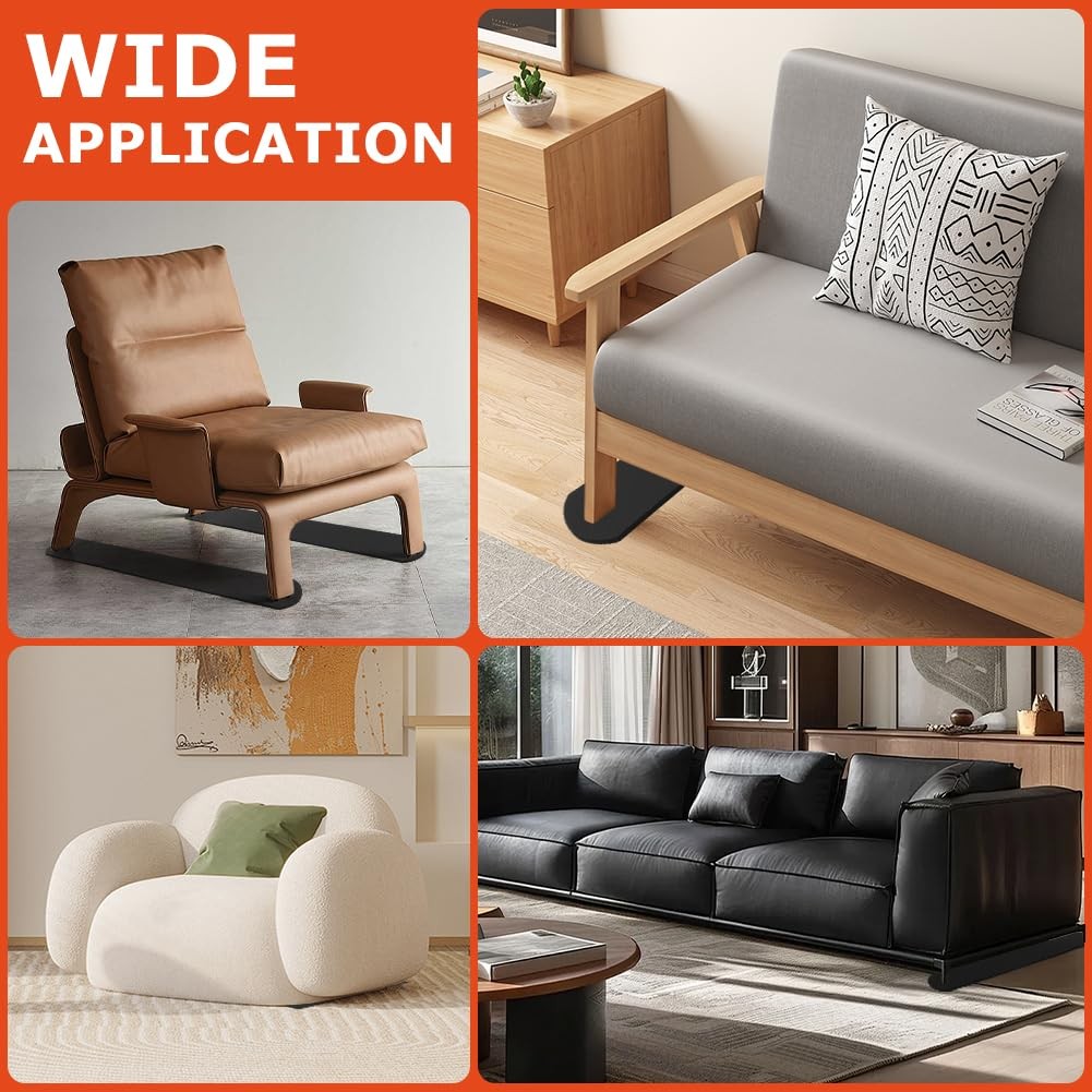 4 Pack Anti-Slip Furniture Pads 30 Inch Recliner, Non Slip Gripper Rail Pad