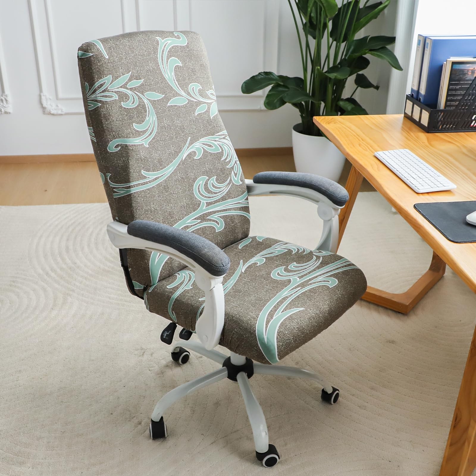 Patterned Large Office Chair Cover Stretch Printed Computer Armchair Slipcove…