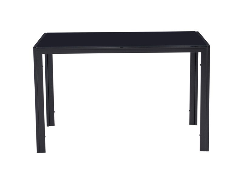 47.25″Tempered Glass Rectangular Dining Table Metal Legs for Dining Room Kitchen