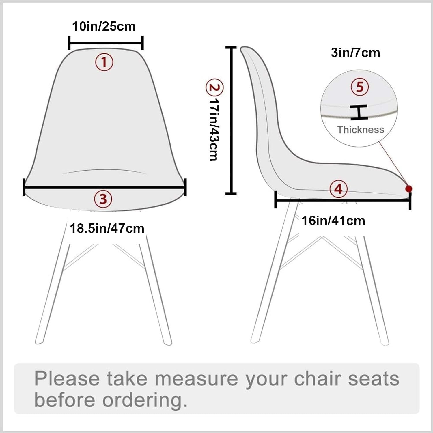 Stretchable Jacquard Dining Chair Slipcovers, Set of 4 – Easy Care & Stylish