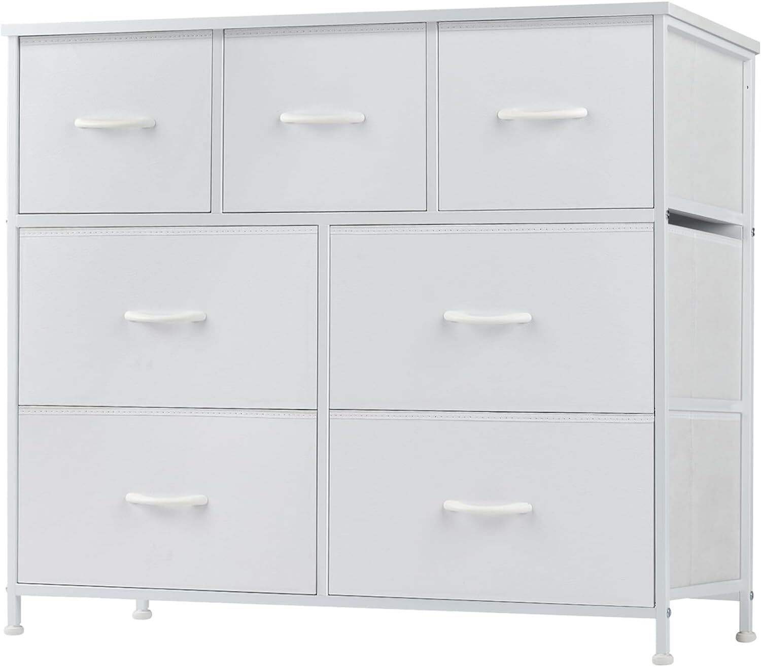 7 Drawers Dresser Metal Frame Clothes Drawer Fabric Closet Organizer for Bedroom