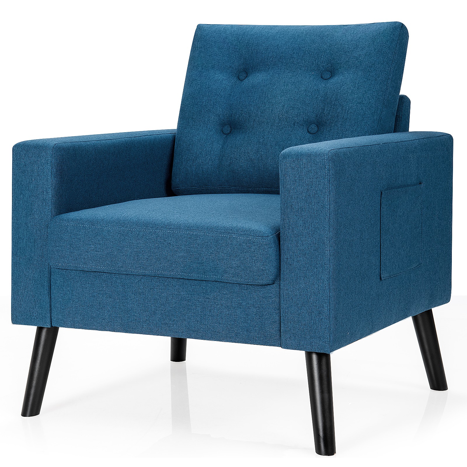 Topbuy Modern Armrest Accent Single Sofa Upholstered Living Room Chair with 2