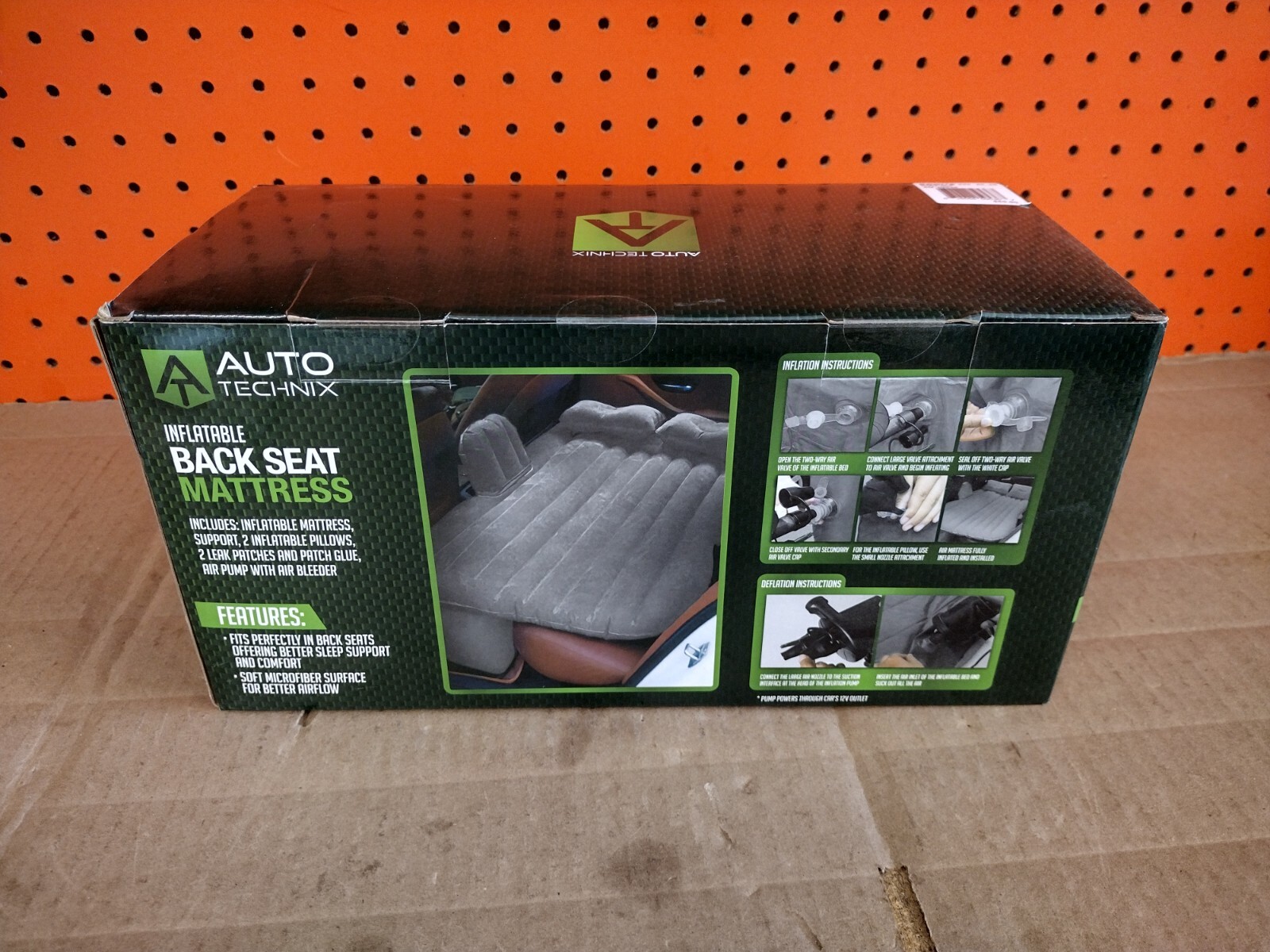 NEW AUTO TECHNIX INFLATABLE BACK SEAT MATTRESS KIT SM-59536 Fast Shipping