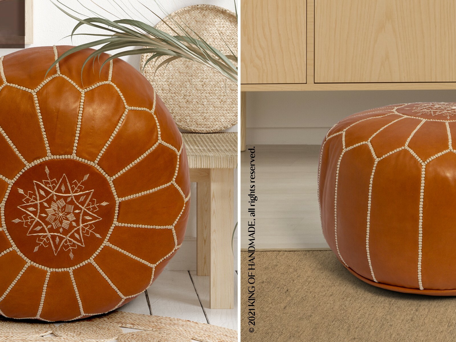 Dark tan pouf – Height 21 inch