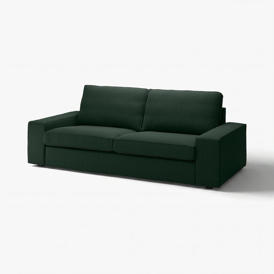 Ikea KIVIK Cover SLIPCOVER FOR 3 Seat Sofa Tallmyra Dark Green 105.577.05