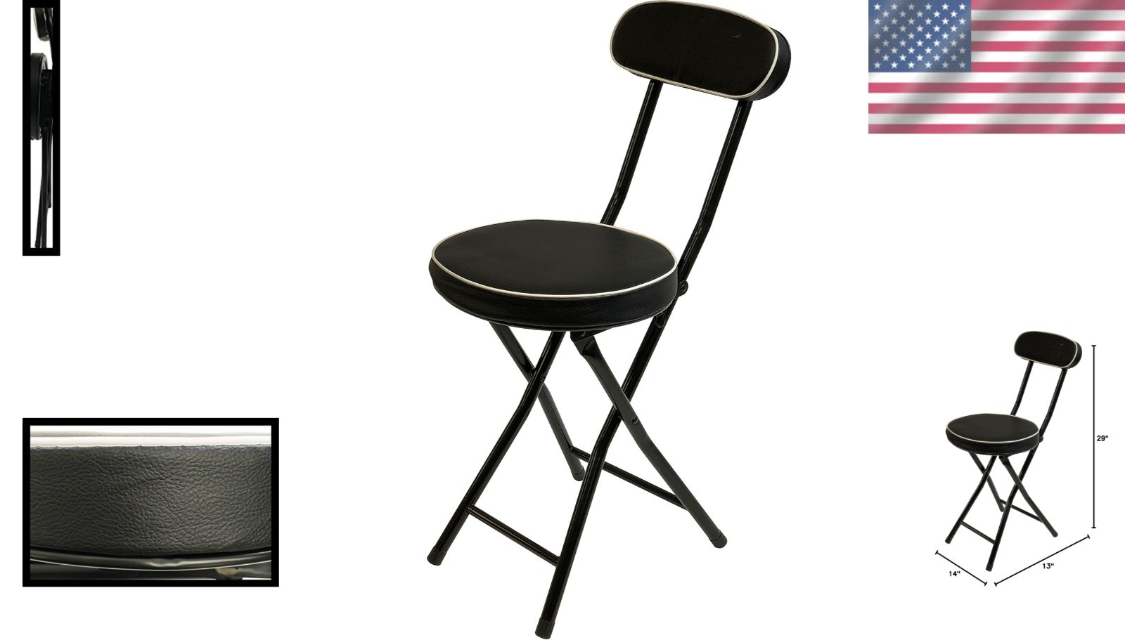 Lightweight Foldable Stool with Padded Seat – Ideal for Indoor & Outdoor Use