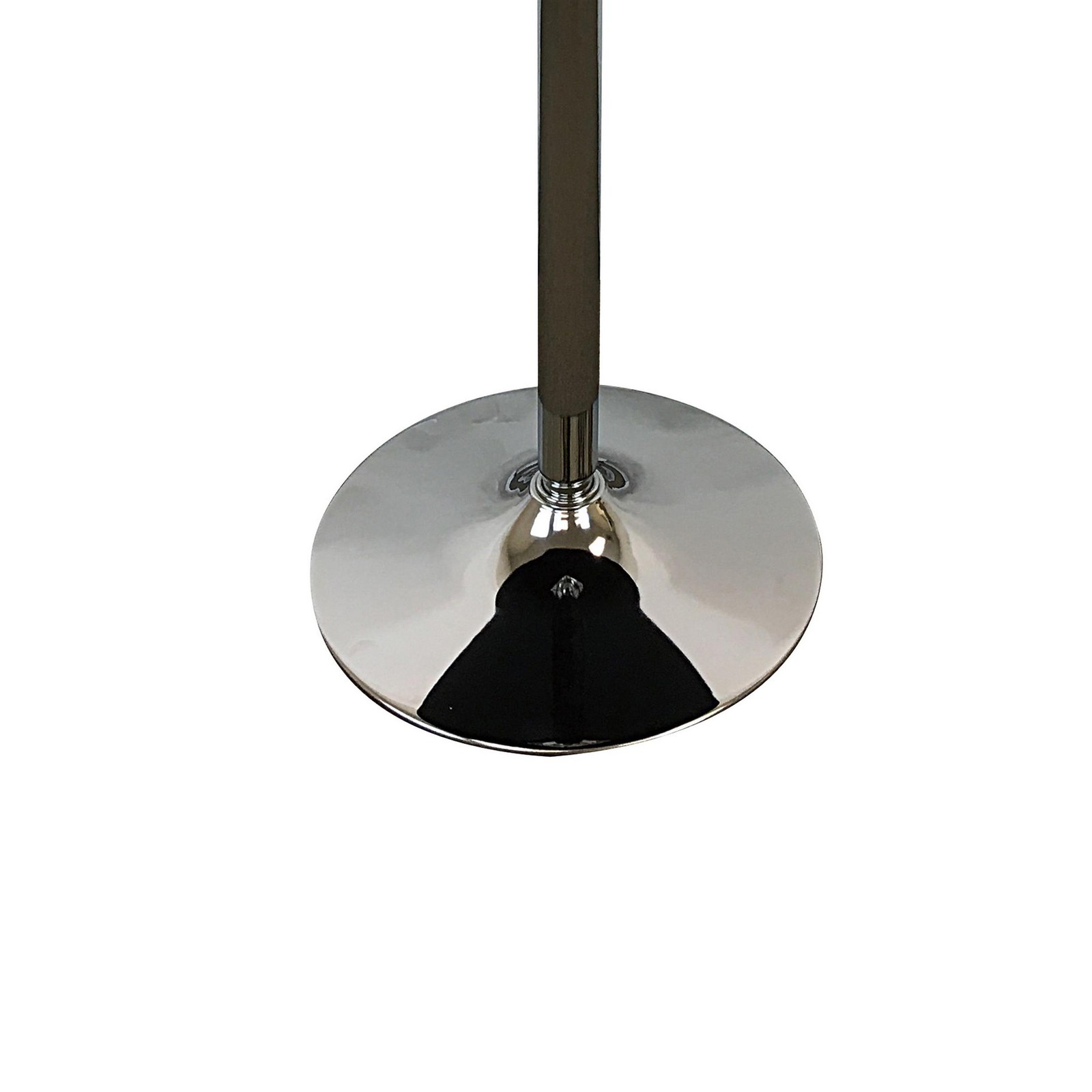 Benjara Mari 36″ Dining Table- Smooth Black Round Top & Stainless Steel Base