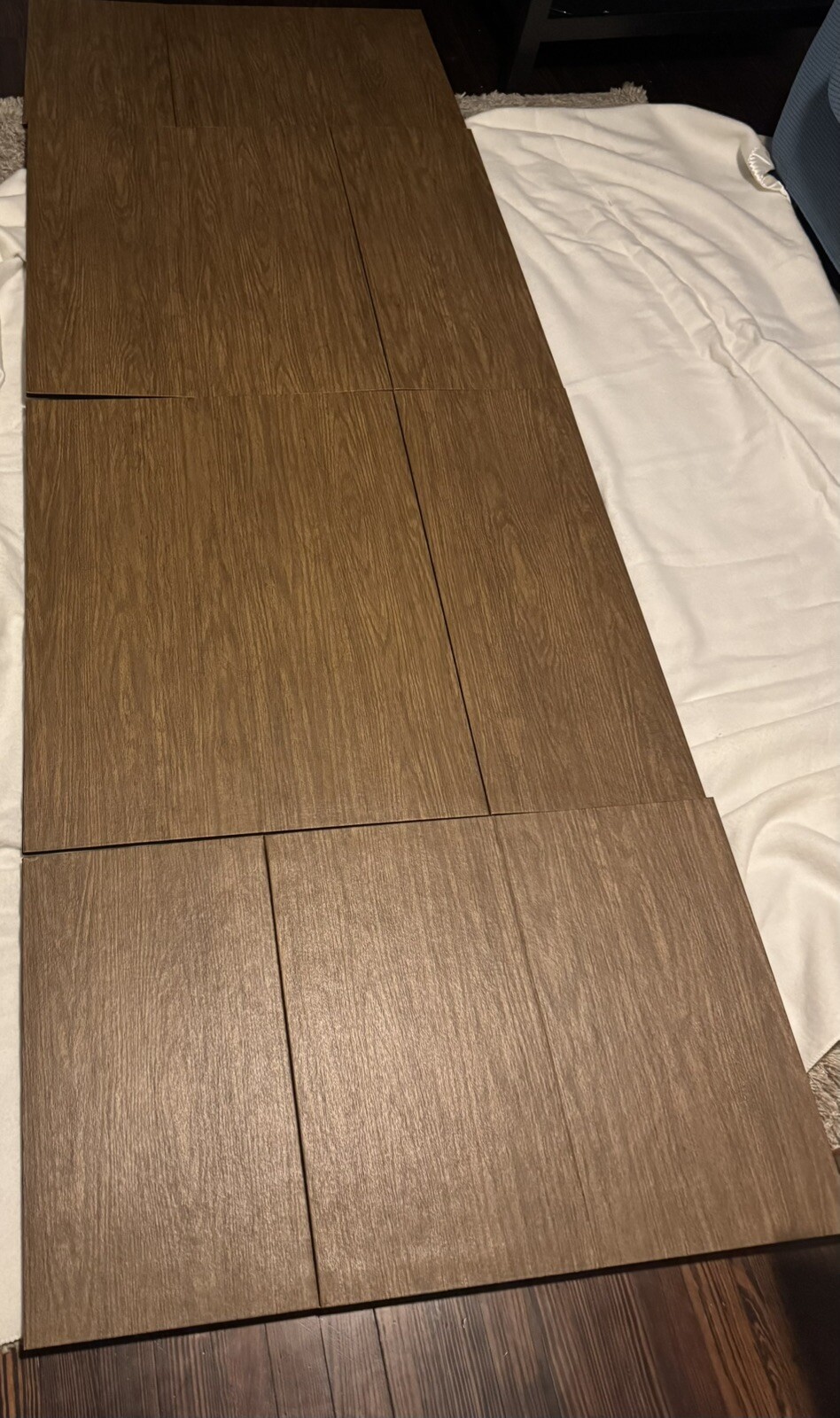 WOOD GRAIN CUSTOM DINING TABLE PADS /Protectors Felt Backing. 60-100” By 35”