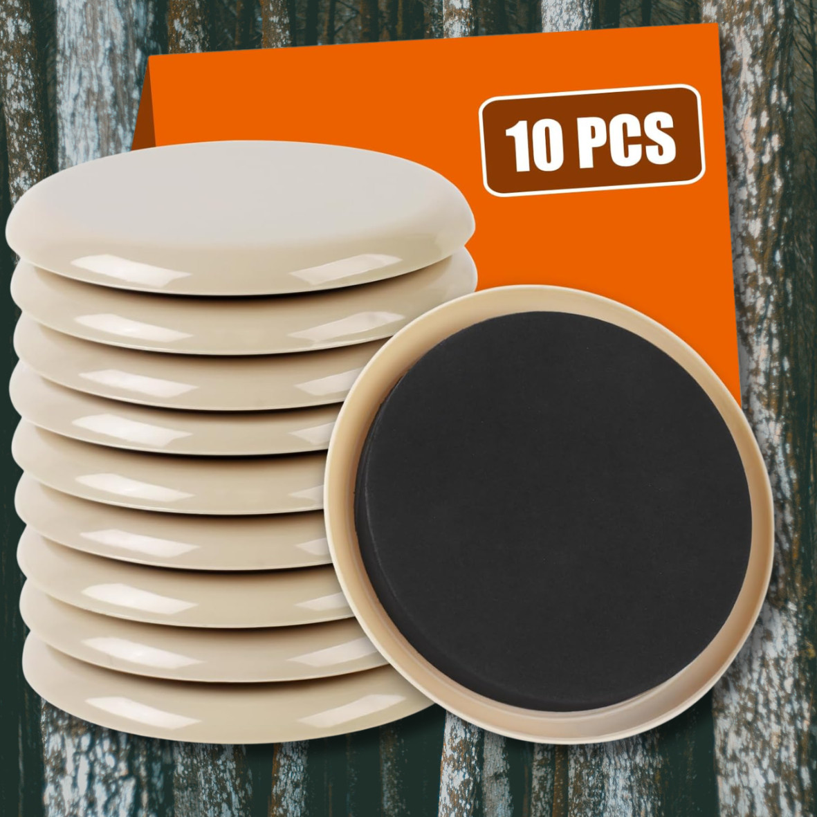 10PCS 3 1/2″ Furniture Sliders – Ideal for Hardwood Floors & Carpet Use