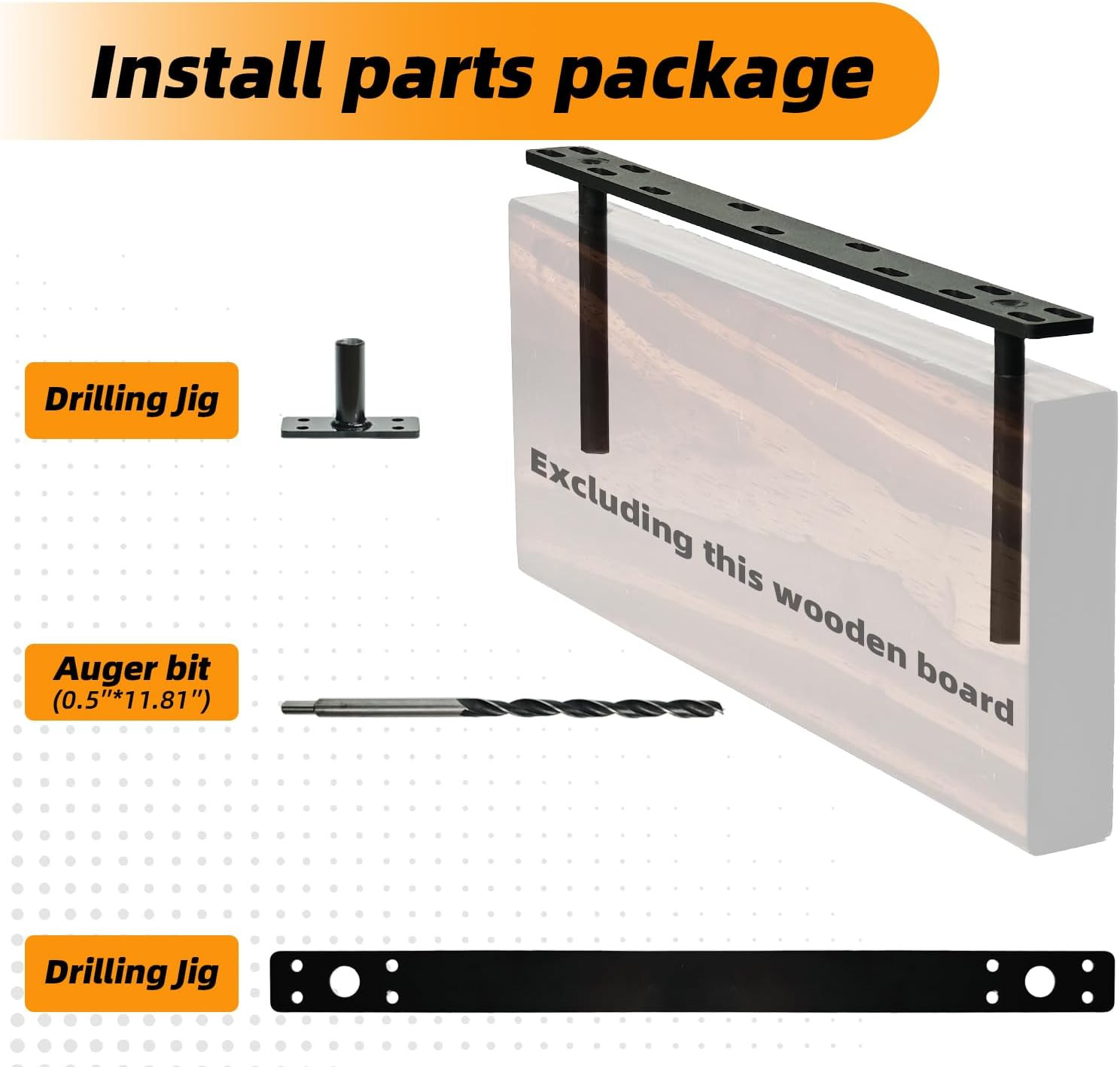 Heavy Duty Hidden Shelf Brackets 2 Pack, 17″ Supports 150+ Lbs, Install Kit Incl