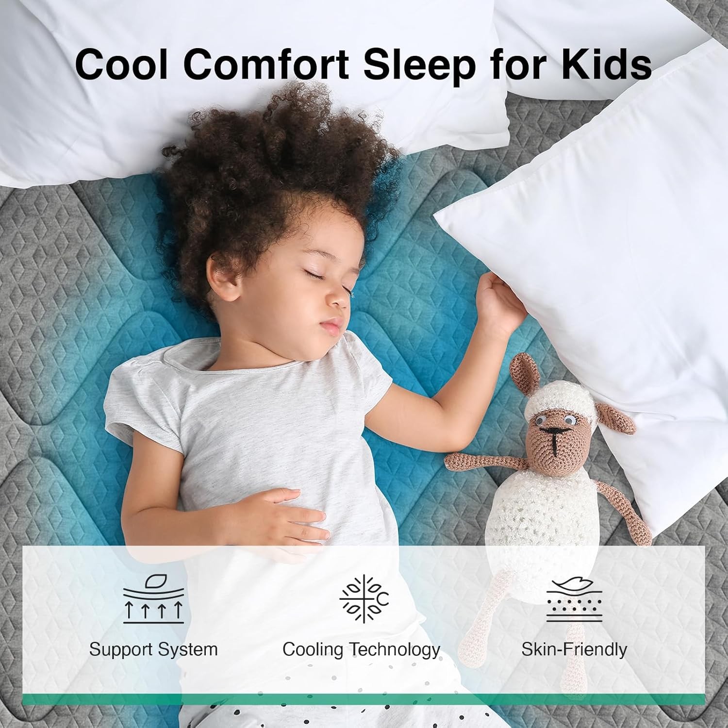 Twin XL Mattress 8 Inch Hybrid Cooling Memory Foam Pocket Coil Bed in Box