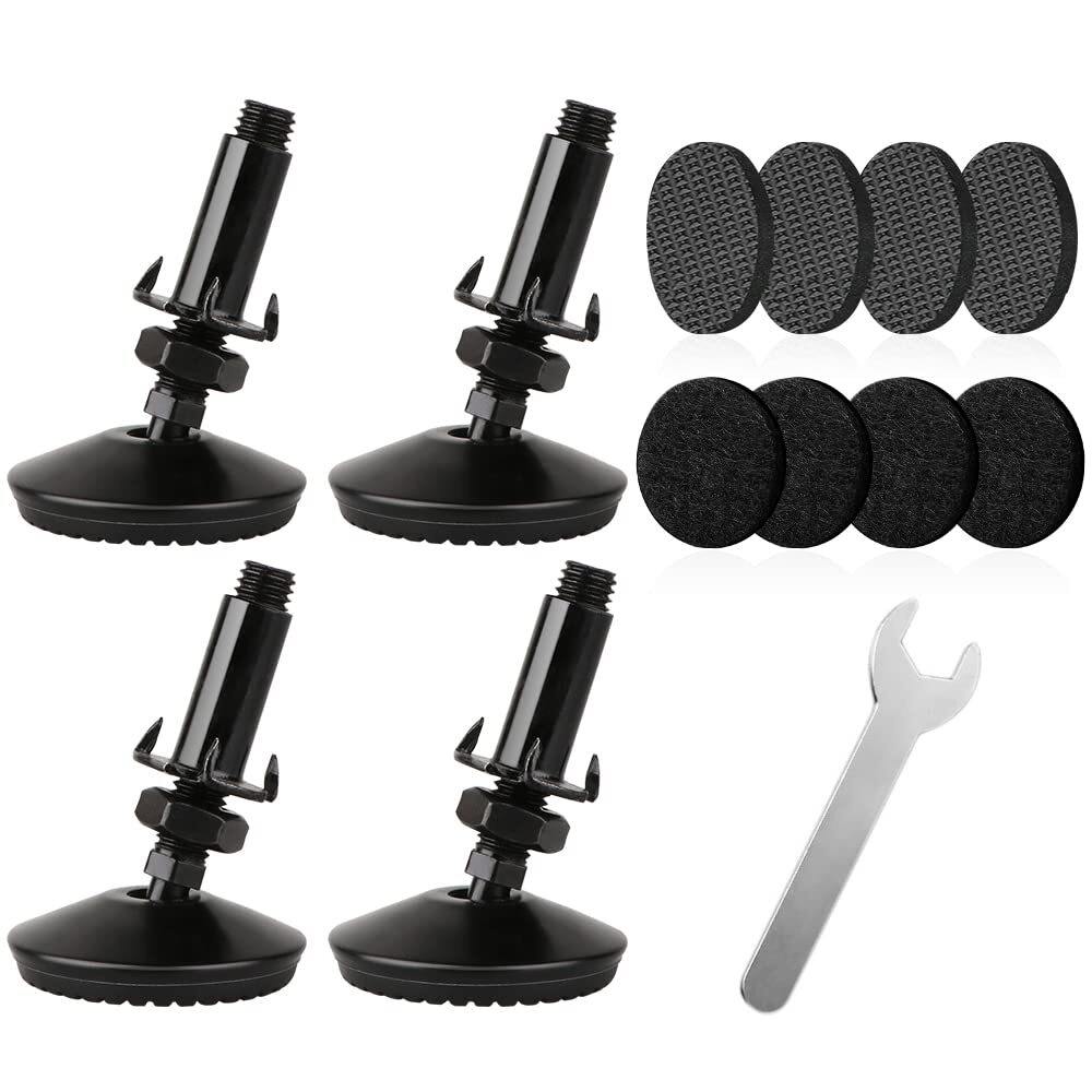 4 Set M10 Swivel Adjustable Leveling Feet Heavy Duty Height Adjuster Furnitur…