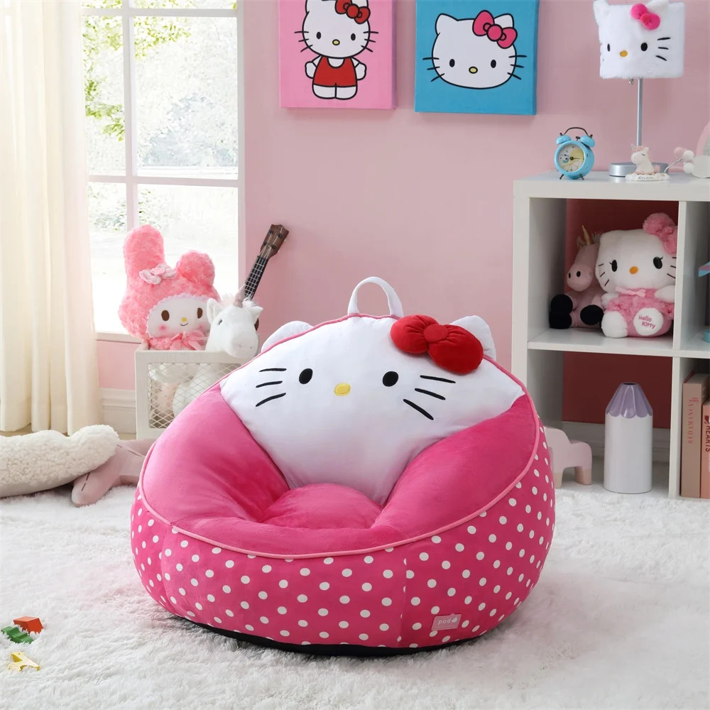 Kids’ Compressed Foam Bean Bag Chair, Pink