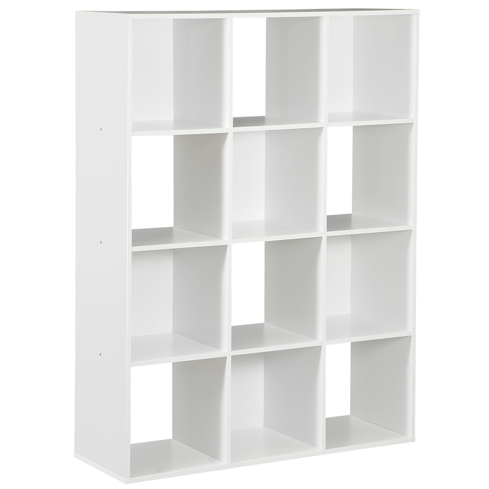 White 12 Cube Bookcase Storage Organizer Wooden Home Office Shelving Bookshelf