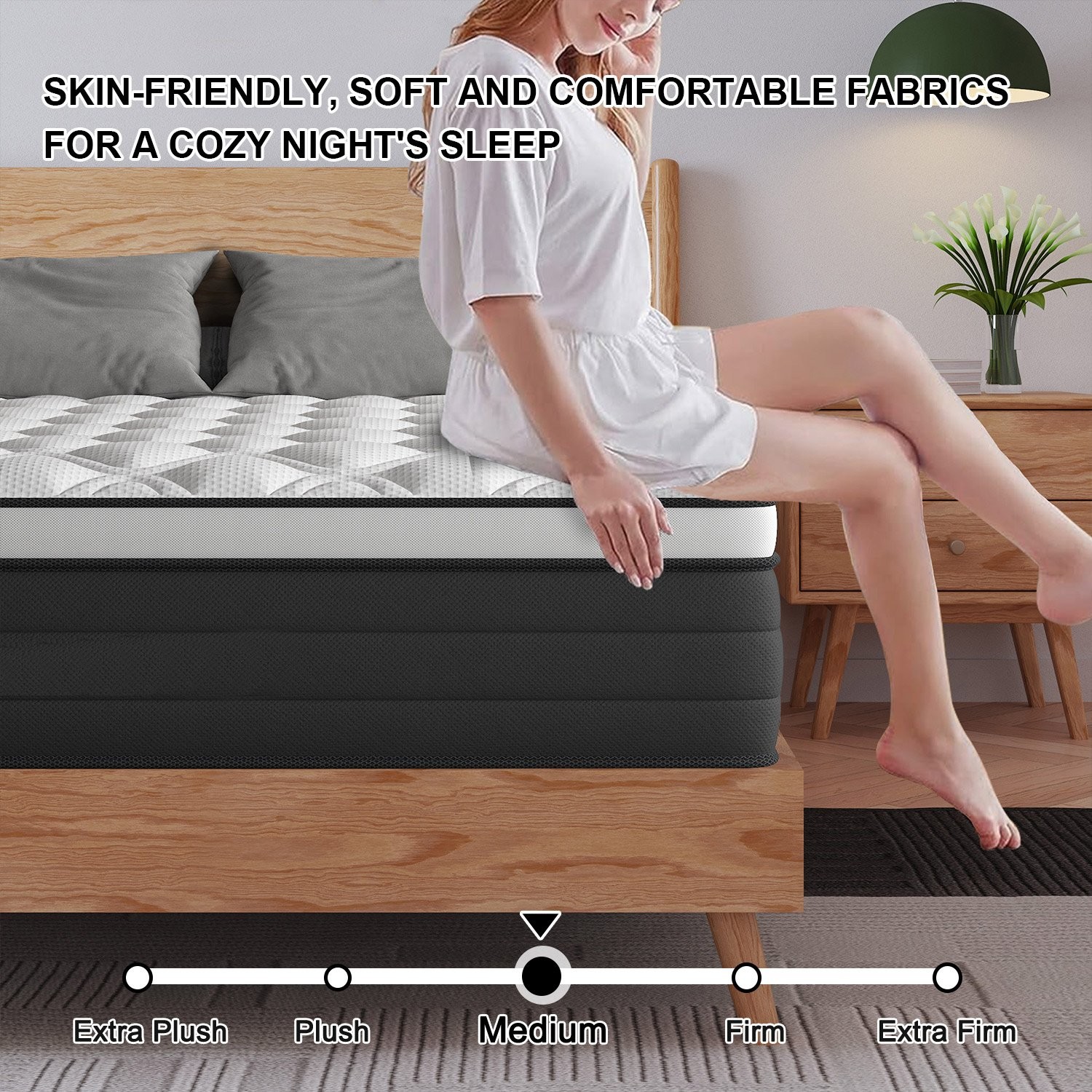 12″ 14″Twin Full Queen King Size Gel Memory Foam Spring Bed Mattress In A Box
