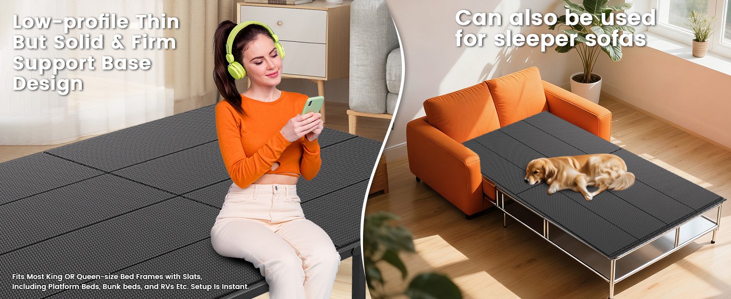 Bunkie Board Queen (60×80) 10mm H-Strength Rib Bed Boards for Under Mattress,