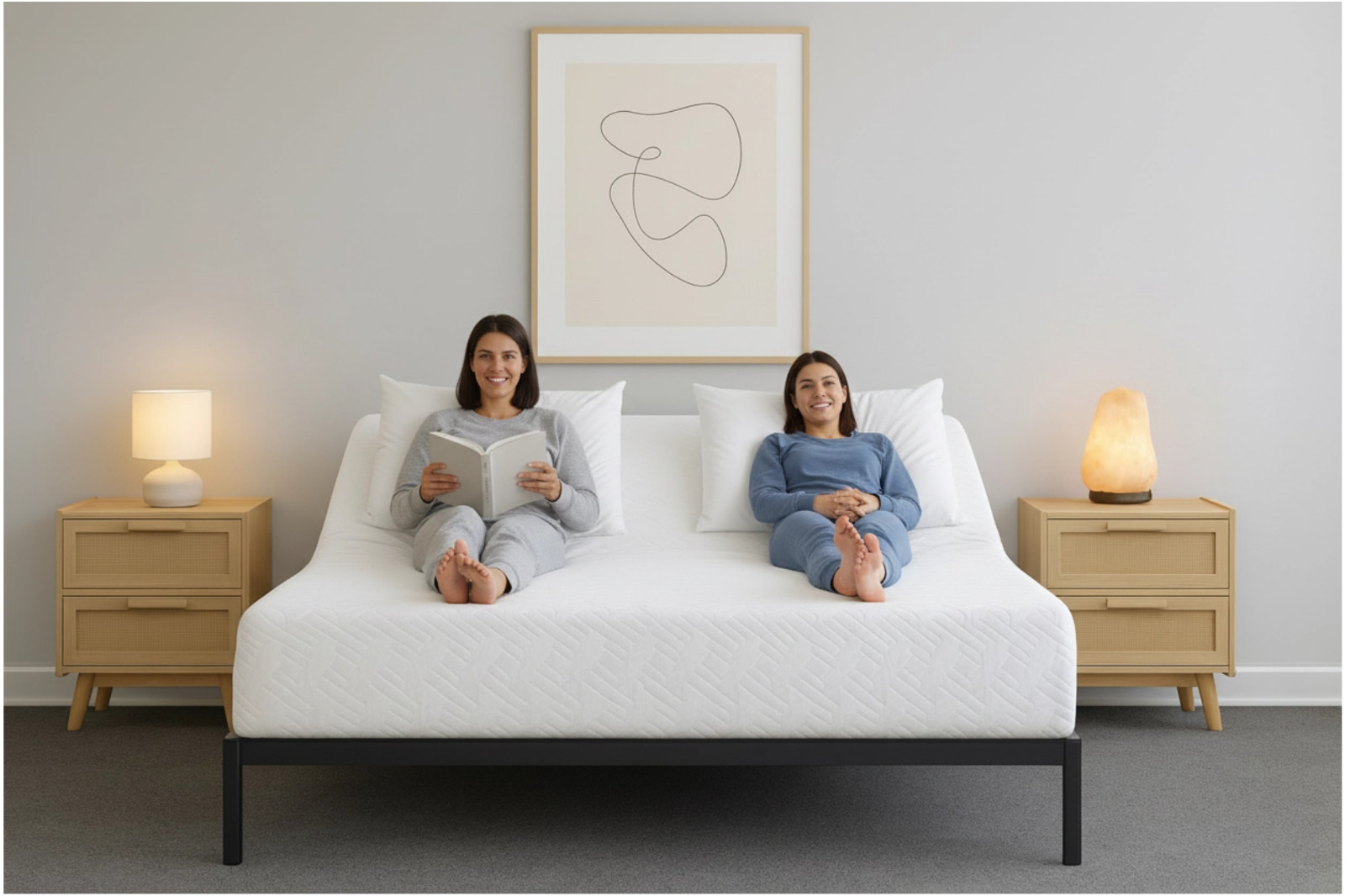 Ergonomic Electric All sizes Adjustable Bed Frame Bed Base with Wireless Remote