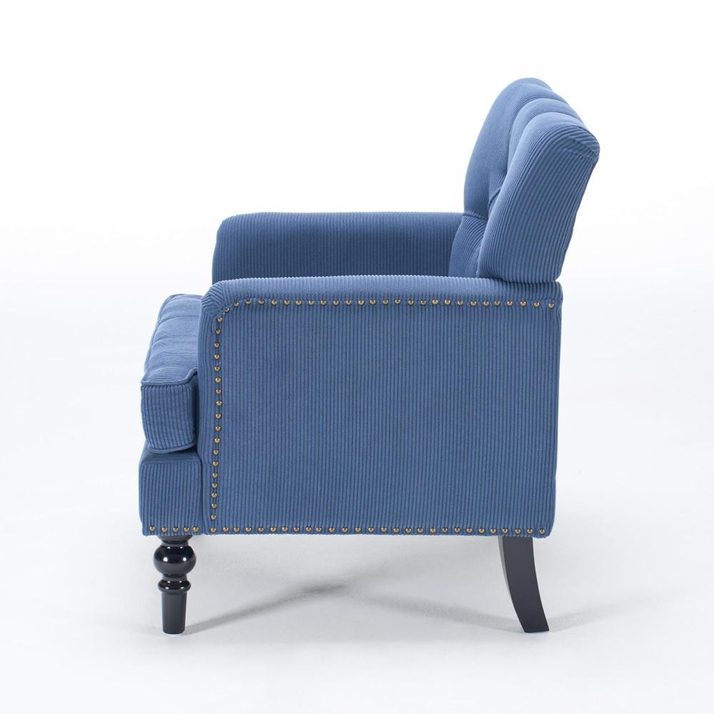 Tufted Club Chair with pillow, Accent Chair, Upholstered Button Armchair