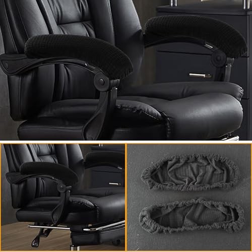 2PCS Office Chair Arm Covers Polyester Removable Machine Washable Pad Elastic 11