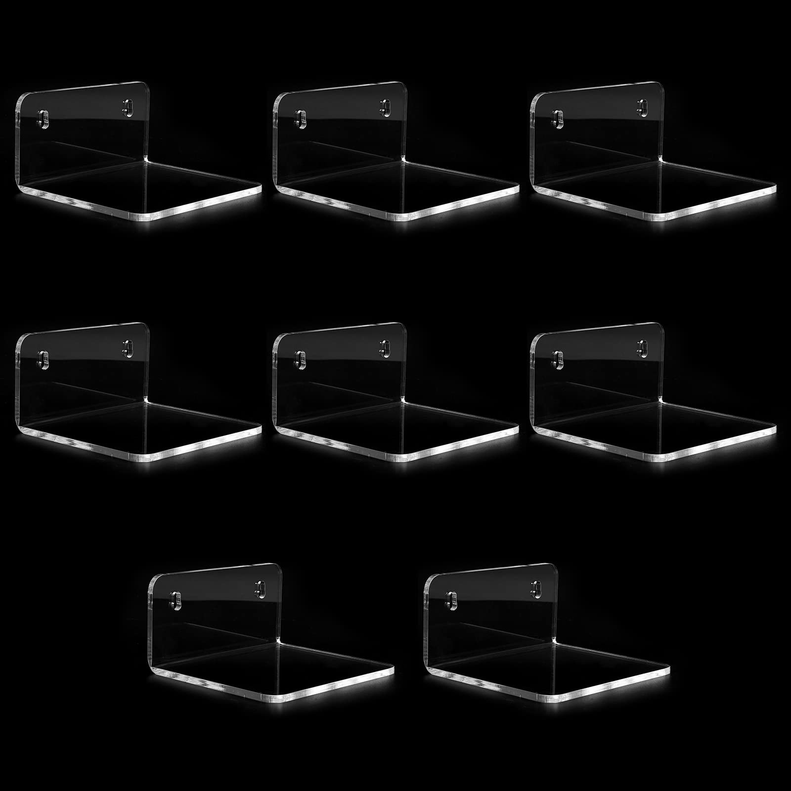Acrylic Small Shelf,Mini Floating Wall Shelf,Wall Mounted Storage Shelf,for P…